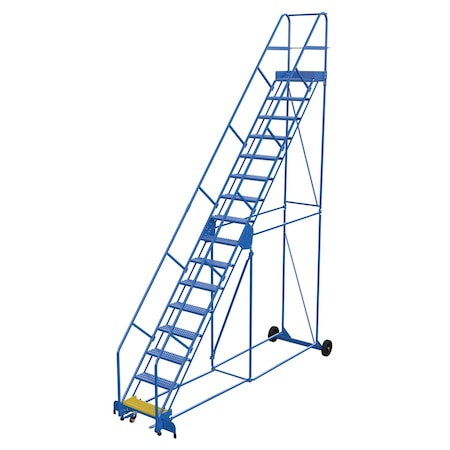 Vestil 196 H Steel Warehouse Ladder, 50 deg Grip, 16 Step, 14", 16 Steps LAD-16-14-G-EZ
